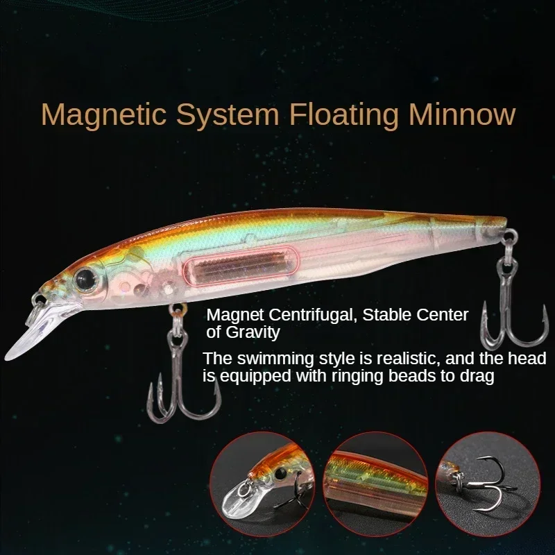 1PC Floating Minnow Fishing Lure 8g  Mm 19g 110mm Artificial Hard Bait Suspend Crankbait Magnetic System Wobblers for Pike Bass