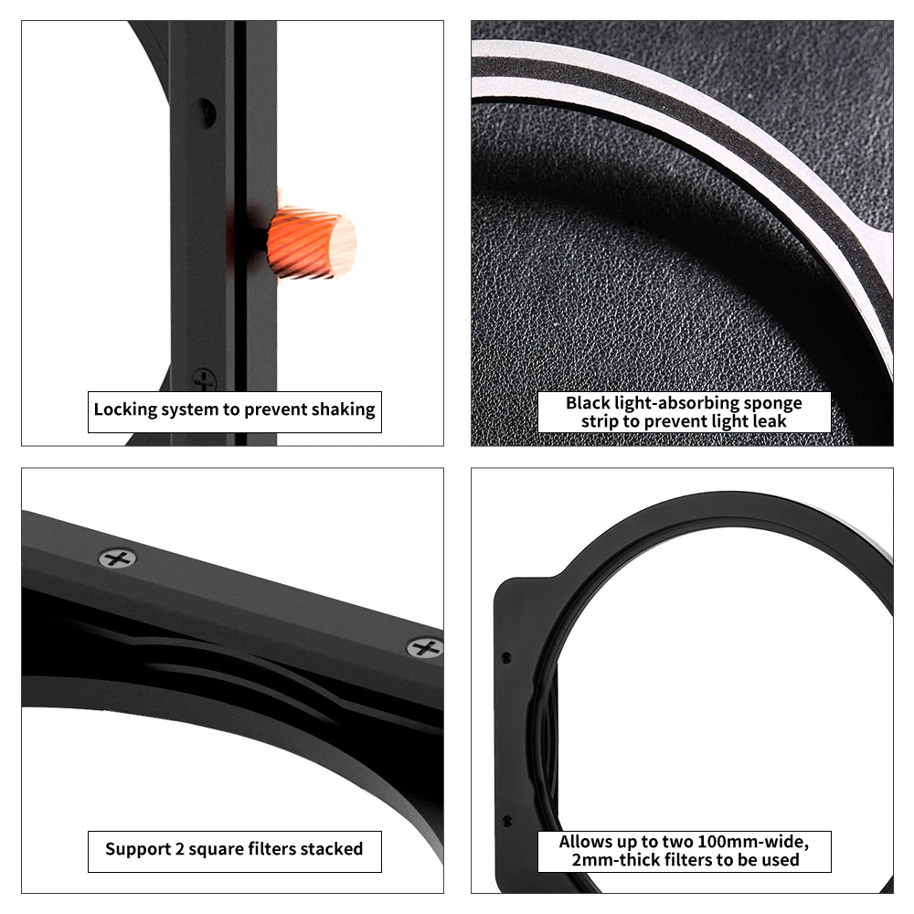 K & f concept-filtro quadrado gnd8, com suporte, graduado, densidade neutra, hd, vidro óptico, à prova d'água, kit de filtro de lente