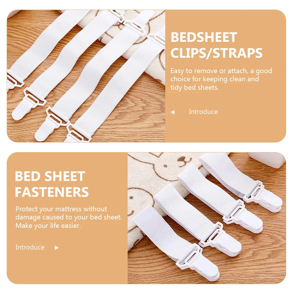 

20pcs Clips Suspenders Mattress Blanket Holders Sheet Straps Firm Tight Fitted Corners Bed Sheet Holder Fasteners