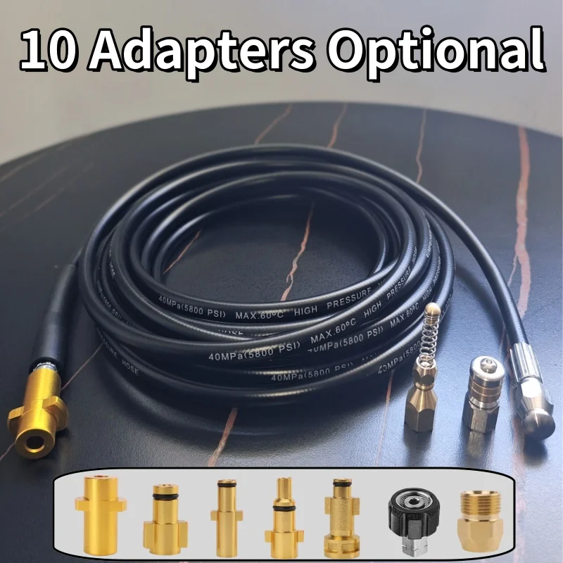 Kit de Limpeza da Mangueira de Drenagem de Esgoto Bocal de Limpeza da Máquina de Limpeza de Alta Pressão Adequado para Karcher Hammer Nilfisk Bosch Lavor