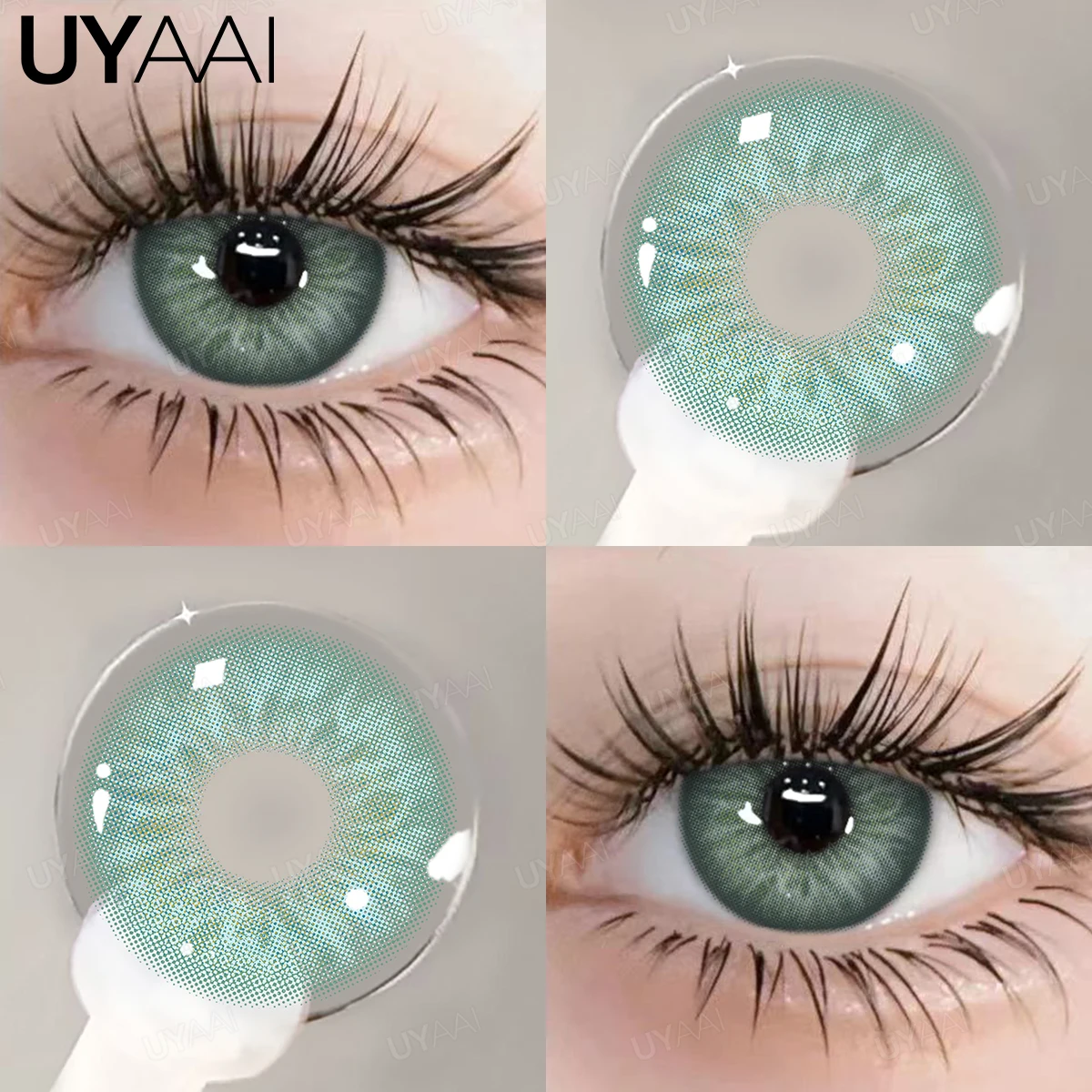 UYAAI NIEUWE Blue Eye Kleur Lens 1 Paar Groen Gekleurde Leerlingen voor Ogen Natuurlijke y2k Mode Lenzen Koreaanse Stijl Colorcon Oogcontacten