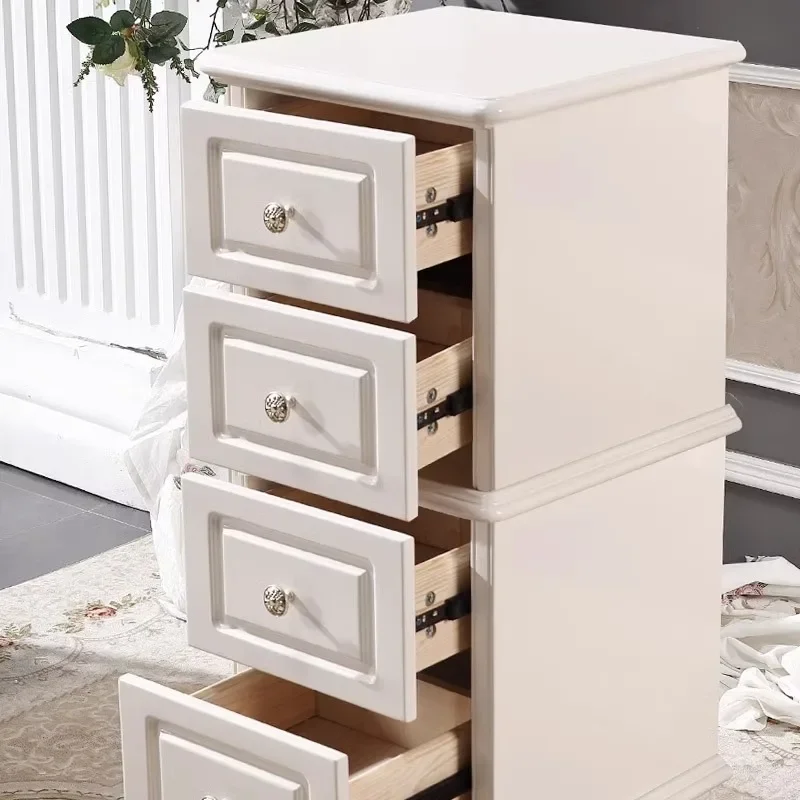 Pure solid wood crevice cabinet 15/20/30/40cm simple modern bedroom narrow storage chest cabinet living room drawer cabinet