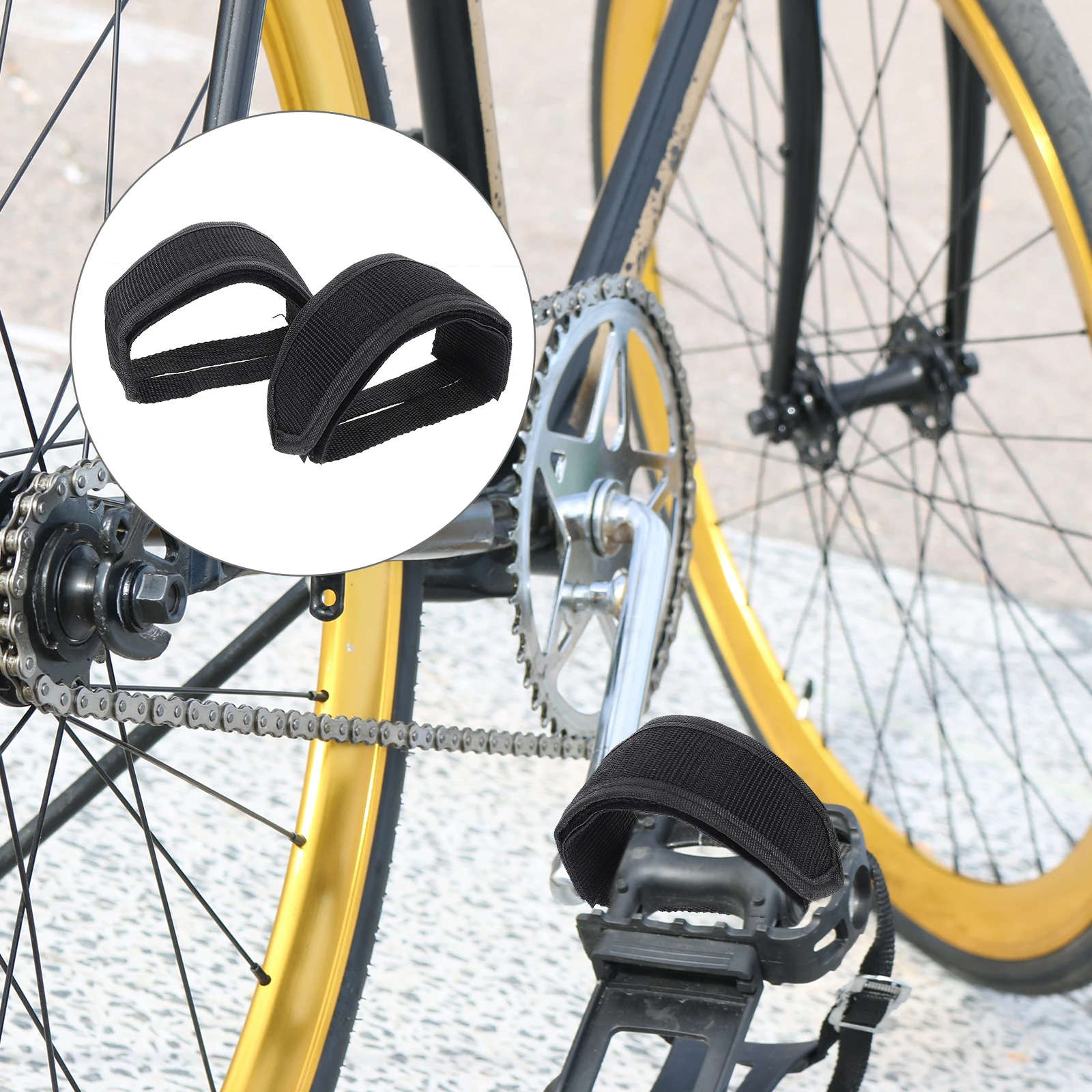 

Bicycle Pedal Straps Adjustable Gear Wraps for Pedals Nylon Lightweight Durable Practical Comfortable Riding