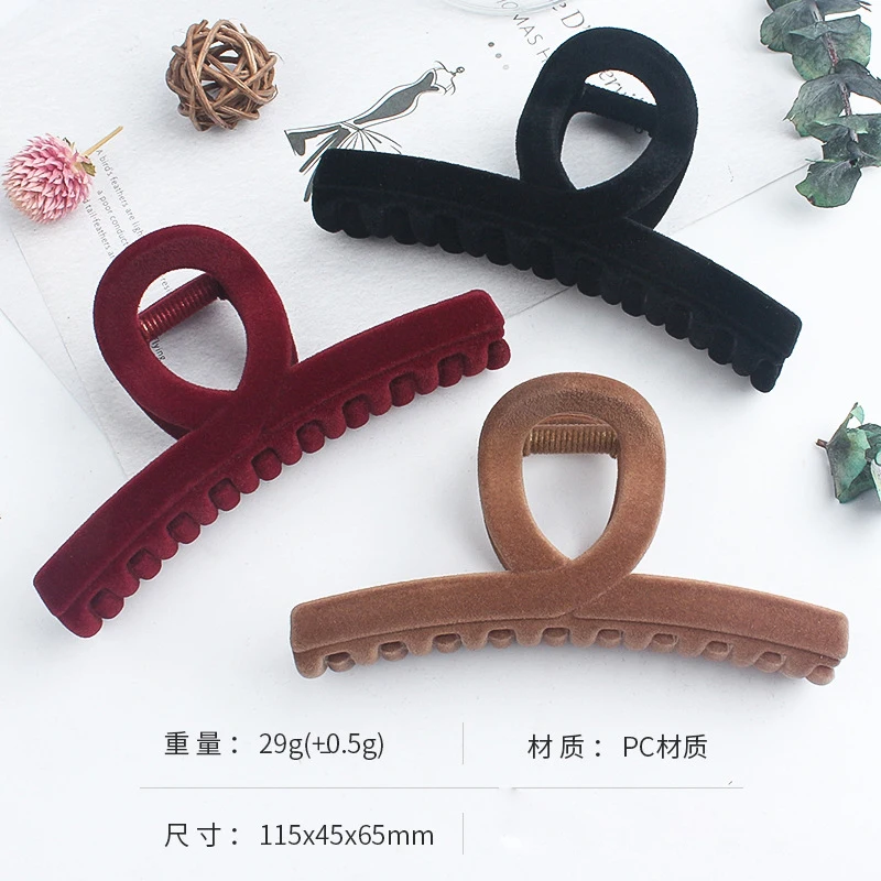 Accessories 11CM Temperament And Glyph Hair Catch New Hair Hair Velour Hair Clip Simple Cross Geometry Clip Wholesale Women