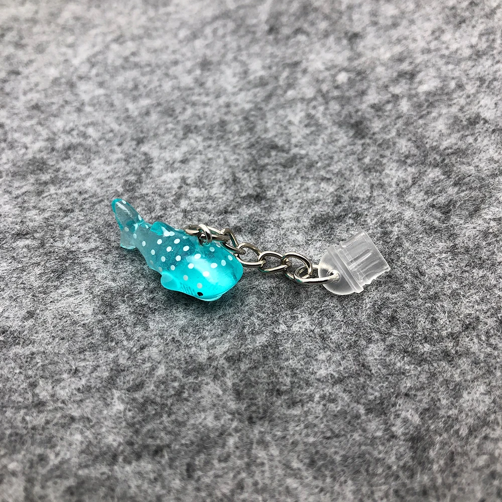 Adorable Practical Resin Whale Shark Charm Dust Plugs for Mobile Phone, Tablets, Laptops, USB-C & Lightening Port