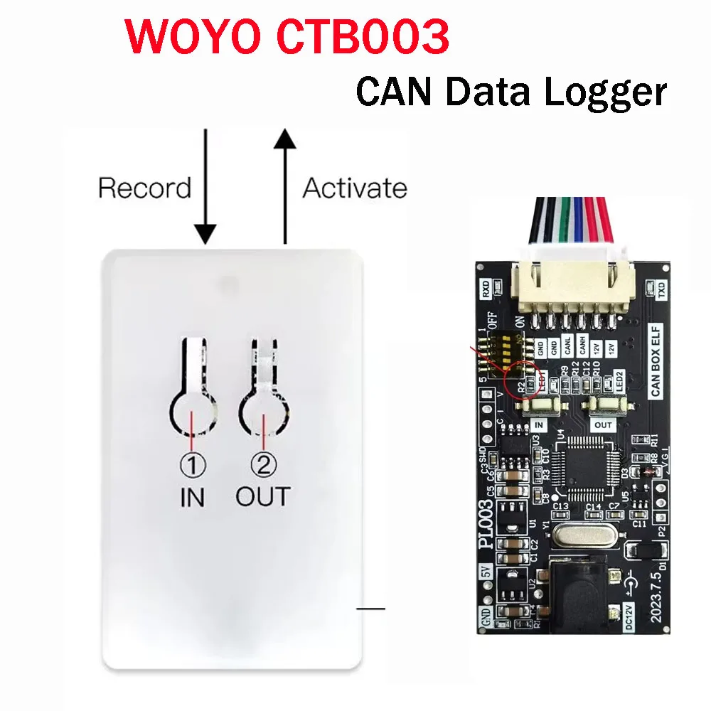 

WOYO CTB003 CAN BUS Data Logger Automotive Diagnostic Tool for EPS/IP/HMI for All Car CAN BUS Module Data Transceiver