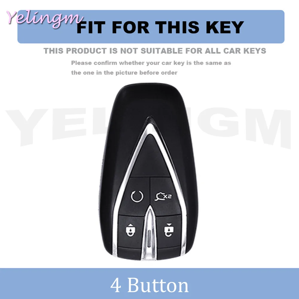 4Buttons Titanium Gray Car Key Case Cover for Changan UNIT UNIK CS35 Plus CS55 Plus CS75 Plus 2019 2020 Oshan X7 X5 Auto Key Fob