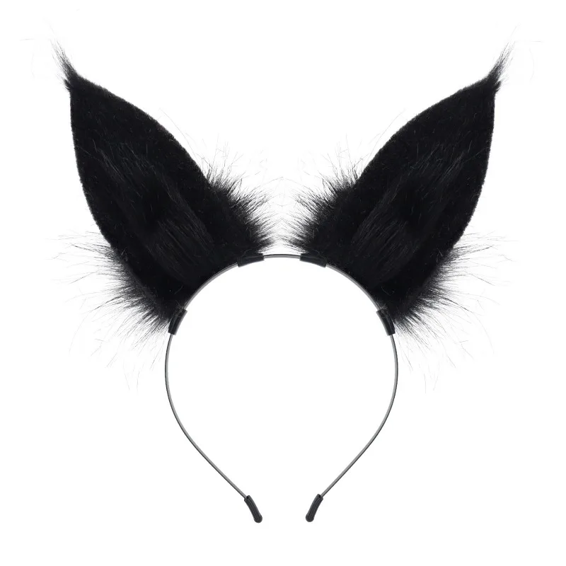 Fashionable Temperament Plush Rabbit Ear Headband Simulation Animal Ear Cosplay Party Costume Headpiece Girl Dress Up Hair Hoop