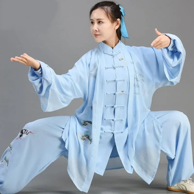 Uniforme tradicional chino de manga larga Wushu Taichi para hombre, traje de kungfu, uniformes, ropa de ejercicio de Tai Chi 1243 MN3