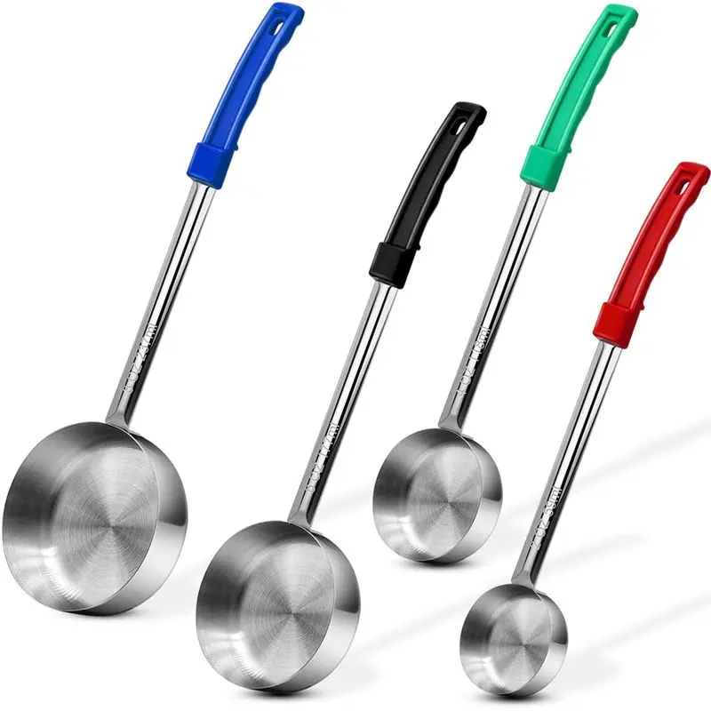 ABUL-4-Piece Stainless Steel Spoodle Set - Ideal For Weight Watchers & Party Serving, Includes 2Oz, 4Oz, 6Oz, 8Oz