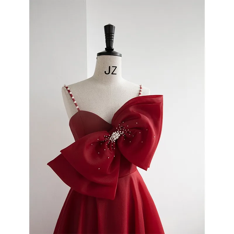 

Toasting halter wine long performance dress