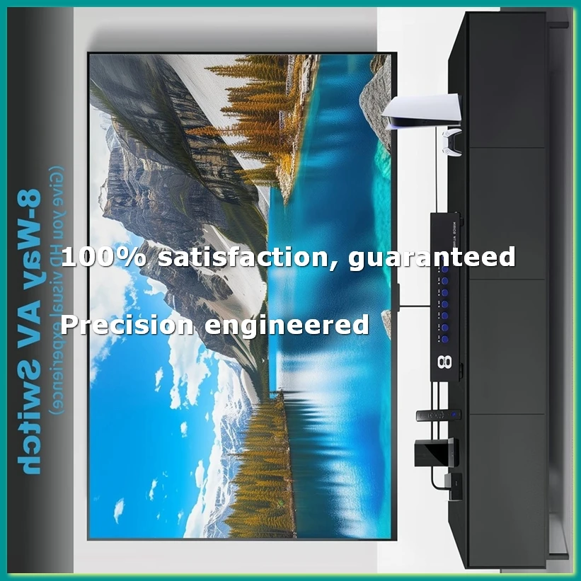 8 Ports AV Audio Video Switch 8in One Out AV Signal Composite Switcher Box for STB TV DVD Player HDTV-A86Z