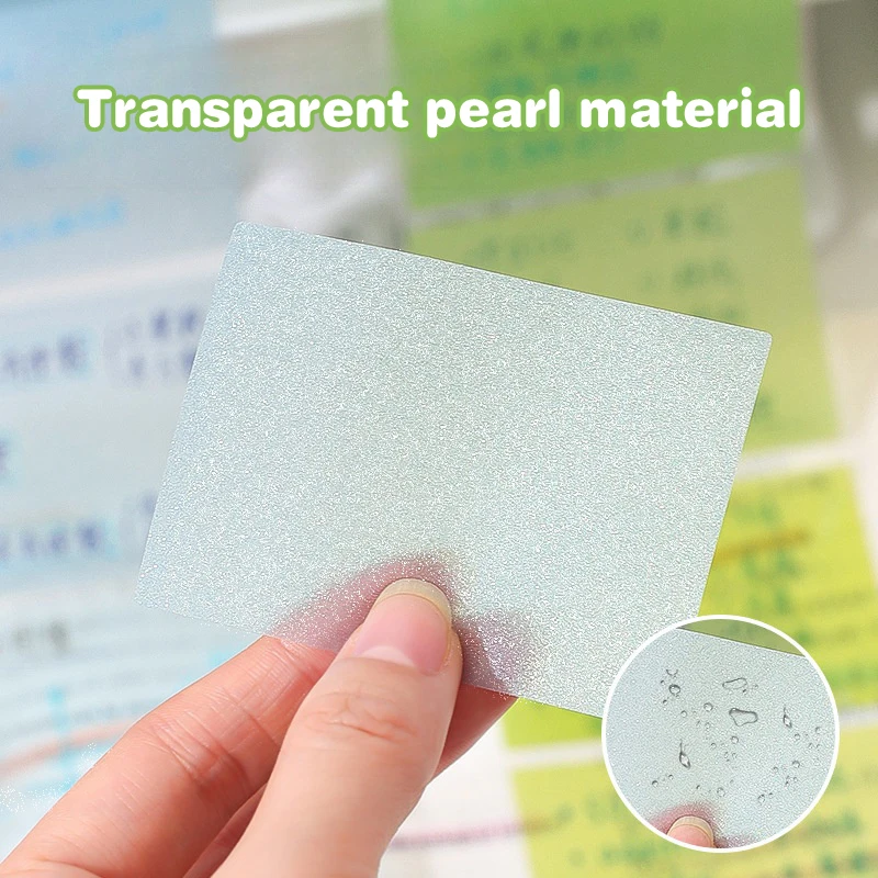 105 kartek wyciąganych karteczek samoprzylepnych, przenośne karteczki samoprzylepne, przezroczyste kolorowe karteczki samoprzylepne, wodoodporne karteczki samoprzylepne.