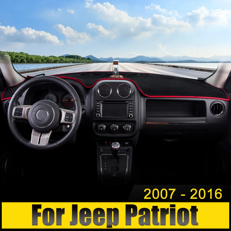 

For Jeep Patriot 2007-2009 2010 2011 2012 2013 2014 2015 2016 Car Dashboard Cover Avoid Light Pad Anti-UV Carpets Non-Slip Mat