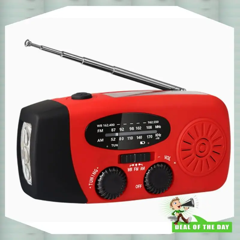 24-Hour Delivery 6X Led Flashlights Hand Crank Dynamo Powered AM/FM/NOAA Radio Emergency Rescue LED Flashlight Emergency Power S