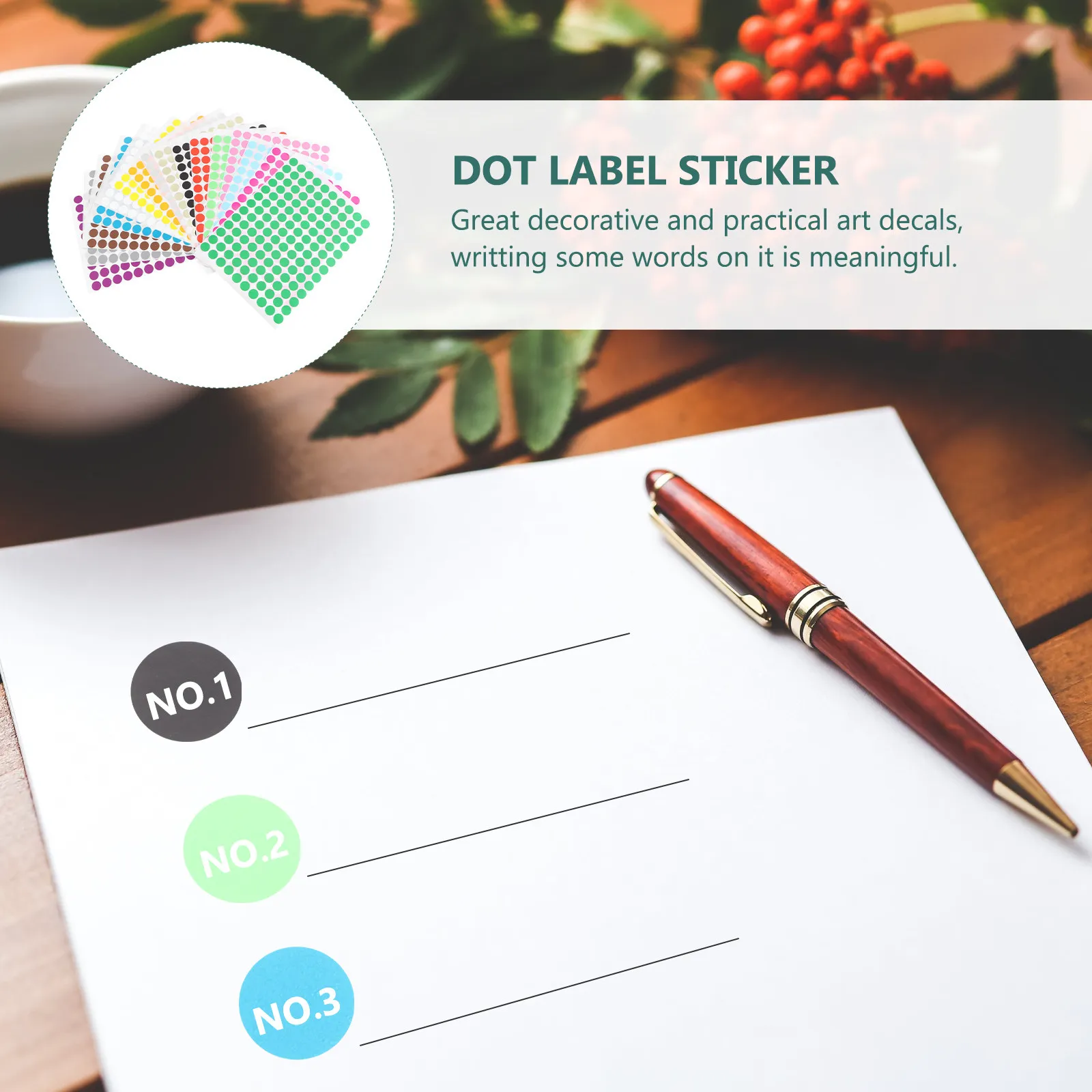 

16 Sheets 13Mm Colorful Dot Round Label Stickers Premium Adhesive Paper Gift Tags for Party Decor Gift Wrapping Cards Balloons