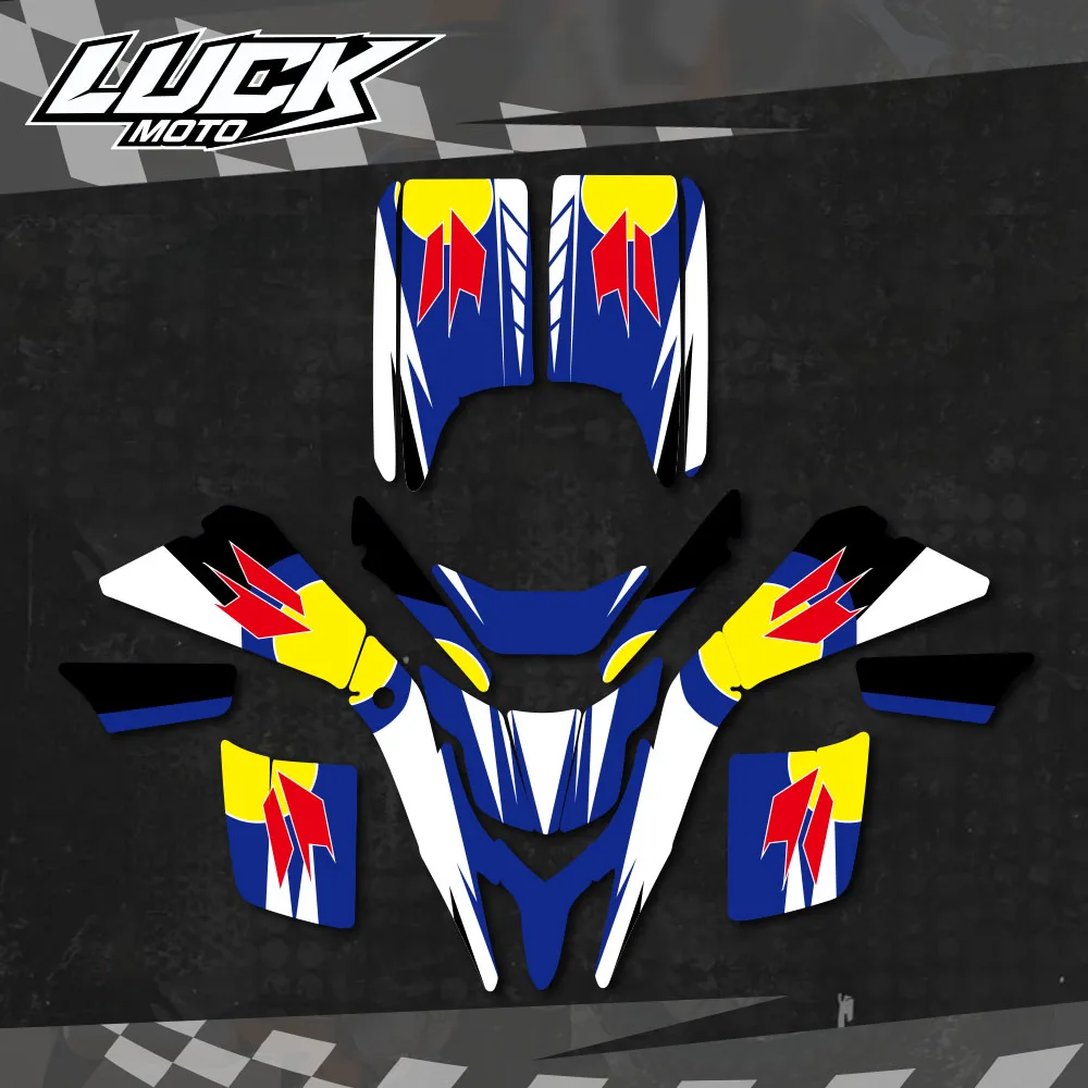 LUCKMOTO New Style Fairing Graphic Background Decal Sticker For ATV Yamaha Blaster 200 YFS200 1988-2006 2004 2003 2002 2001 2000