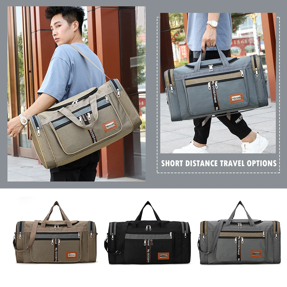 Torba sportowa Oxford o dużej pojemności, wielofunkcyjna, odporna na zużycie, z regulowanym paskiem i zamkiem błyskawicznym dla kobiet i mężczyzn.