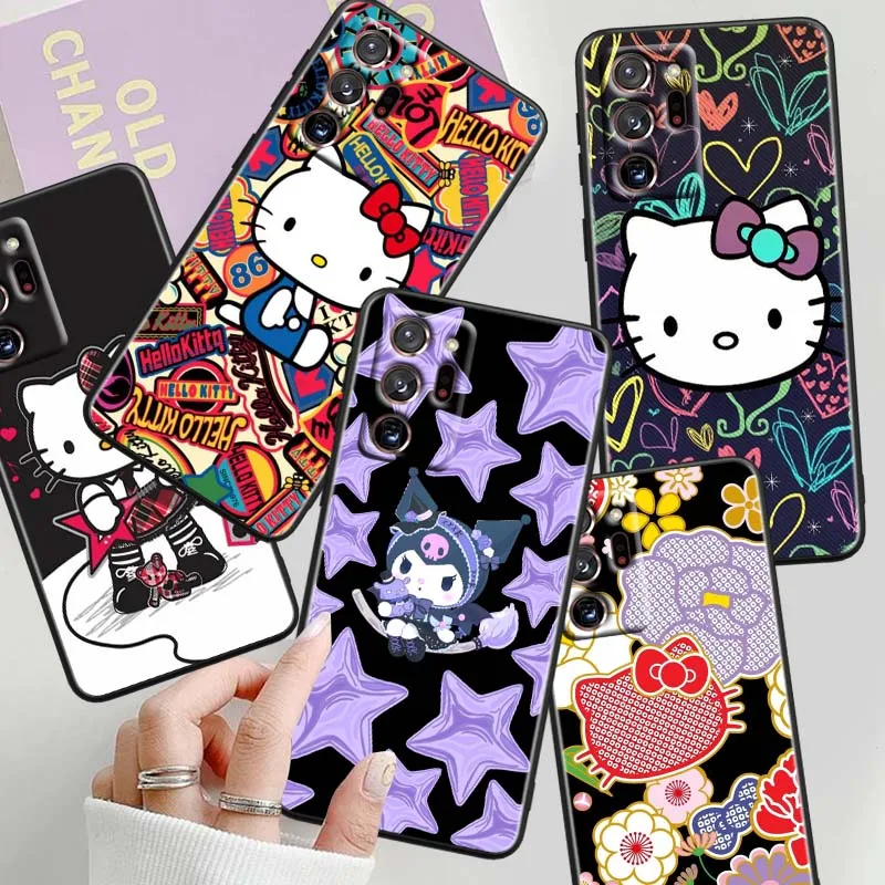 

Kuromi Sanrio Hello Kitty Art For Samsung A42 A41 A35 A34 A33 A32 A25 A24 A23 A21s A04 A03 Note 20 Ultra 5G Black Phone Case