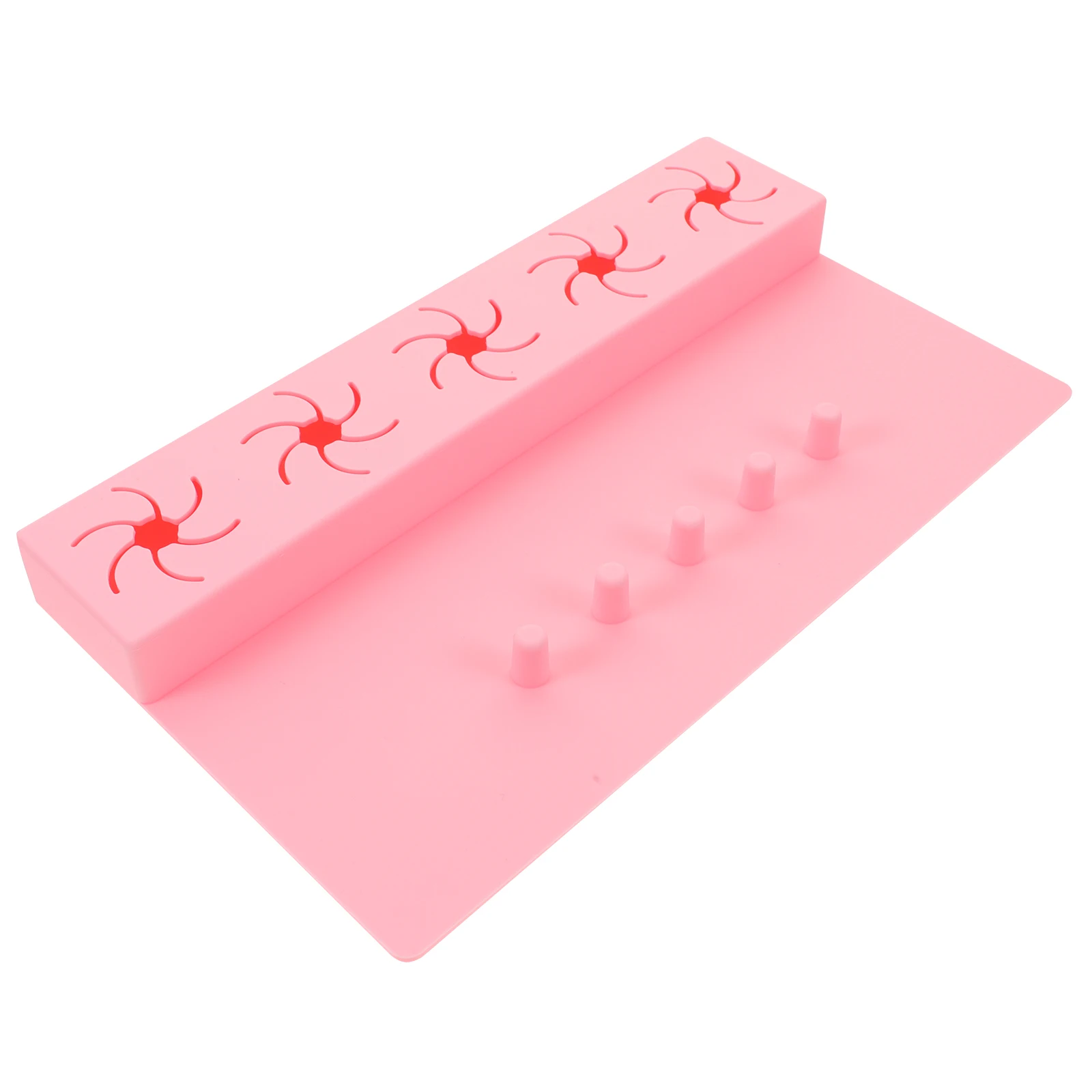 

5-Slot Silicone Polish Holder Organizer Stand For Bottles Cosmetics Storage Rack Desktop Makeup Display Tool Polishes Rack