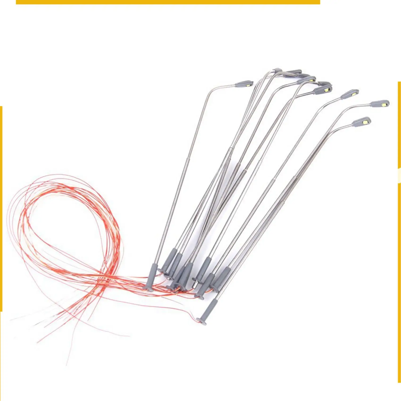 

A76K 50 Pcs Model LED Street Lamp Lighting Single Head Train Layout Landscape 1: 100