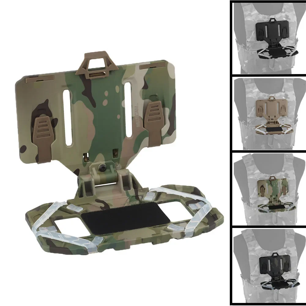 

Tactical Molle Folded Navigation Board Phone Map Holder Military Hunting Vest Accessories Flip Lite Airsoft Chest Rig Universal