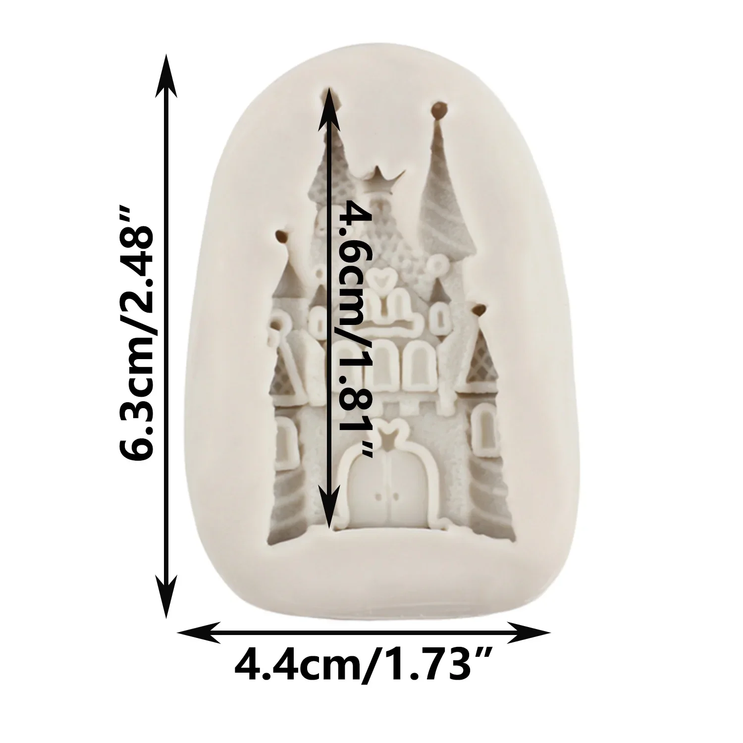 3D Castle Silicone Molds Baby Birthday Cupcake Topper Fondant Cake Decorating Tools Candy Polymer Clay Chocolate Gumpaste Moulds