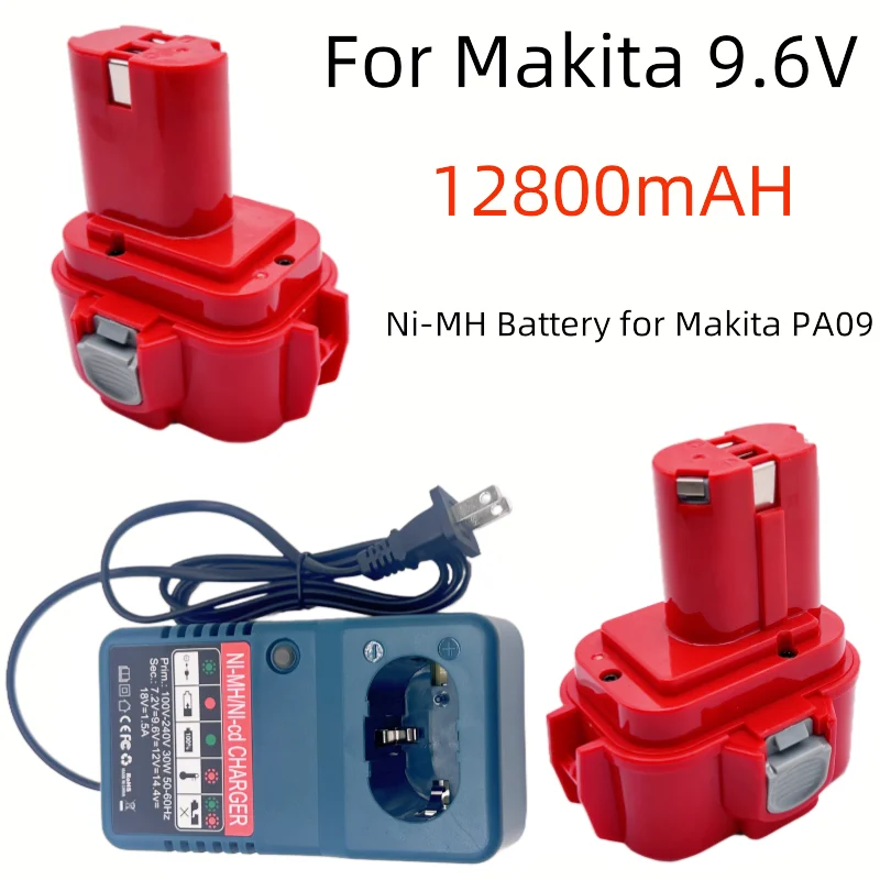 

for Makita 9.6V 12800MAh 6800MAH 9800MAH NI-MH Power Tools Battery 9120 9122 9133 9134 9135 9135A 6222D 6260D PA09 L70