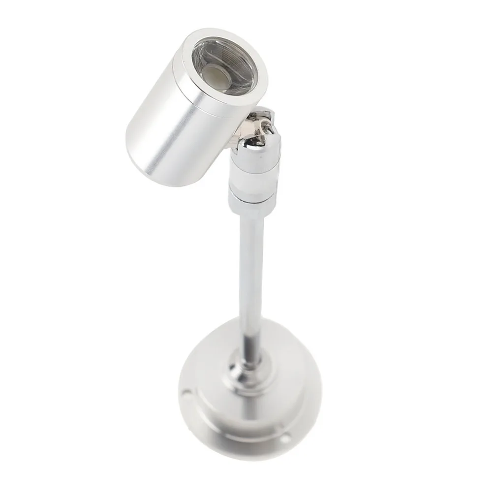 Bright DC 5V LED Mini Spotlight USB Powered Silver Standing Cabinet Spotlight 1W Rotatable LED Accent Light Painting
