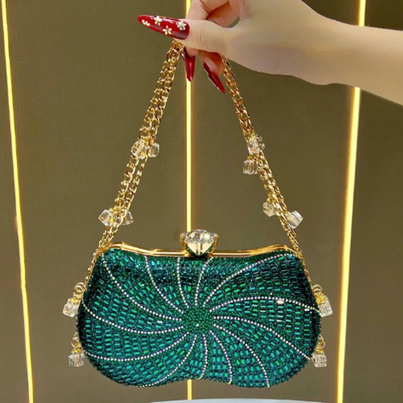 

Luxury Sparkling Diamond Banquet Bag Women's Bag Fashion Dress Evening Dress Bag Wedding Handbag