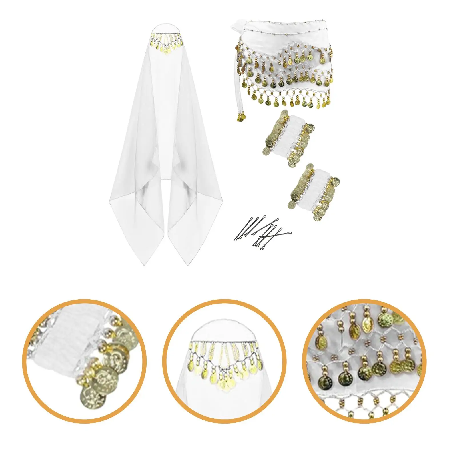 Bracciali da polso per vestire abiti da danza del ventre per feste sul palco in spiaggia, cosplay