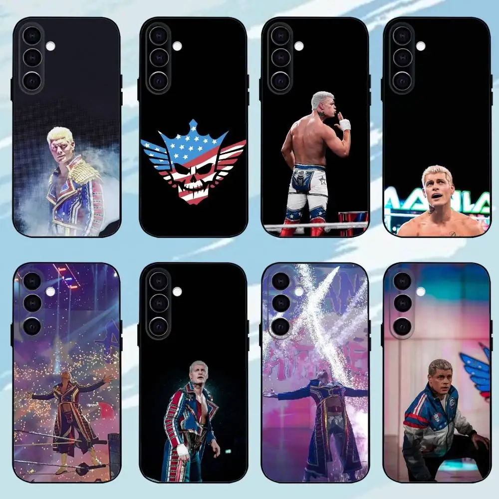 

C-CodyS R-Rhodes W-Wrestler Phone Case For Samsung Galaxy A73,A72,A71,A70,A53,A52,A51，Black Shell ll