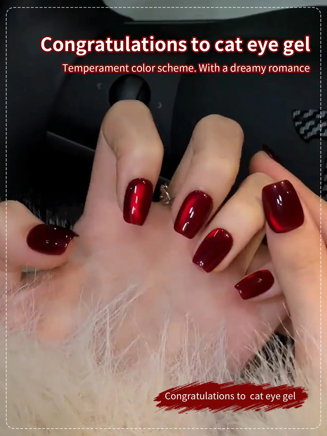 8g METALLIC CAT EYE GEL เล็บสีแดง Chrome Effect Soak Off UV GEL เคลือบเงากึ่งถาวรเล็บเล็บ BASE TOP Coat