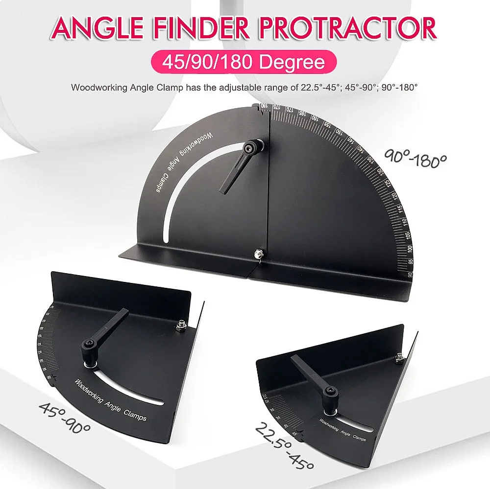 Adjustable Angle Clamp Woodworking Protractor Right Angle Picture Frame Clamp