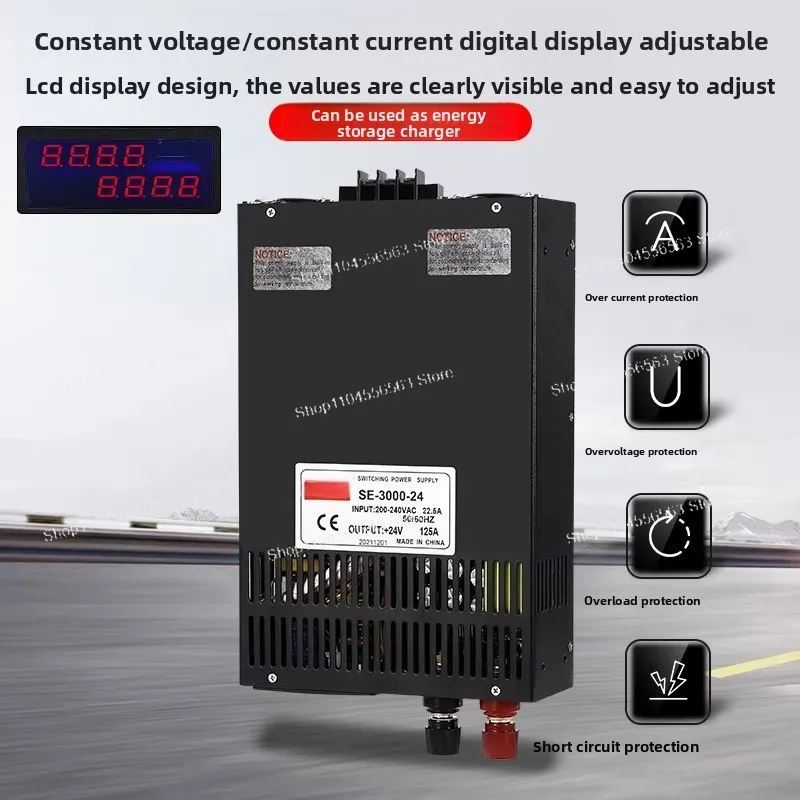 High Power Switching Power Supply SE-3000W12V24V36V0-72V Analog 150a100A Constant Voltage and Constant Current 3K