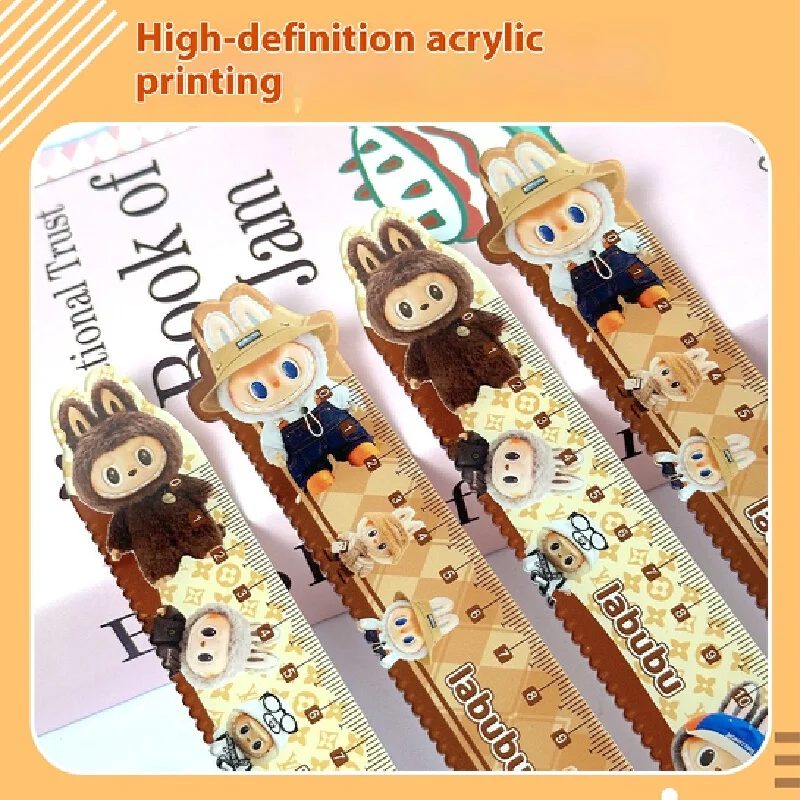 Rubble Ruler For Elementary School Students, Cute Cartoon Acrylic Ruler With High Aesthetic Value, Creative Stationery For Child