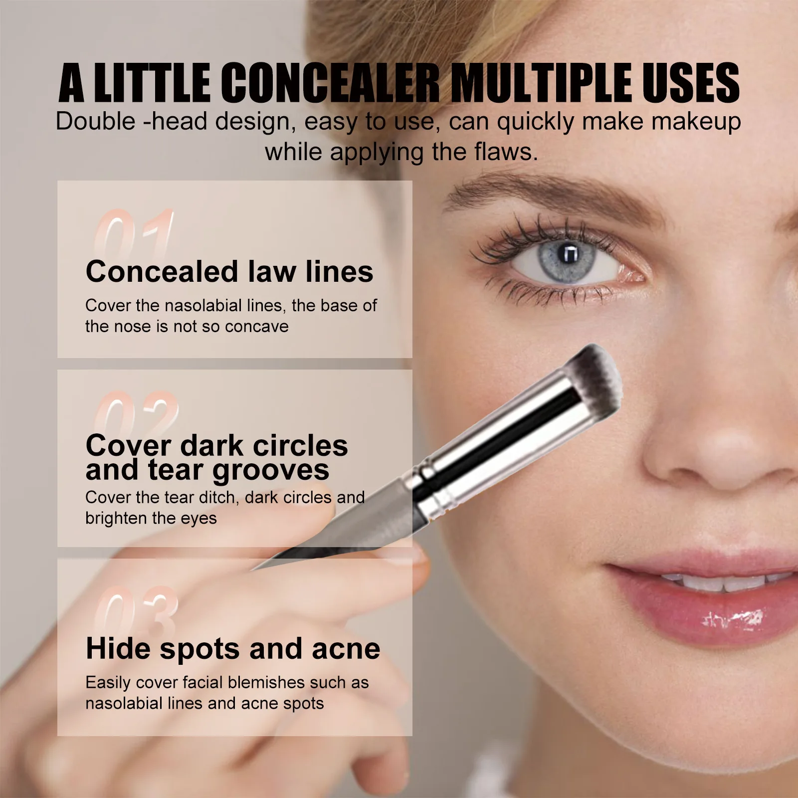 Spot Concealer Tear Trough Concealer Precise Coverage Three Color Partition Beauty And Health Facial Concealer Spot Acne Marks