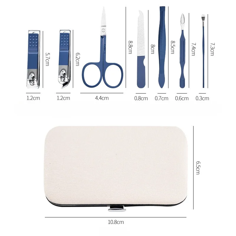 Nail Clipper Set 7PCS Set Personal Care Tool Finger and Toe Nail Clippers Splatter Proof Includes Travel Case Makes a Great Gife