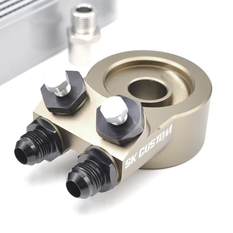 طقم مبرد زيت الألومنيوم محول ساندويتش فلتر الزيت EA211 لوحة المحرك 10AN