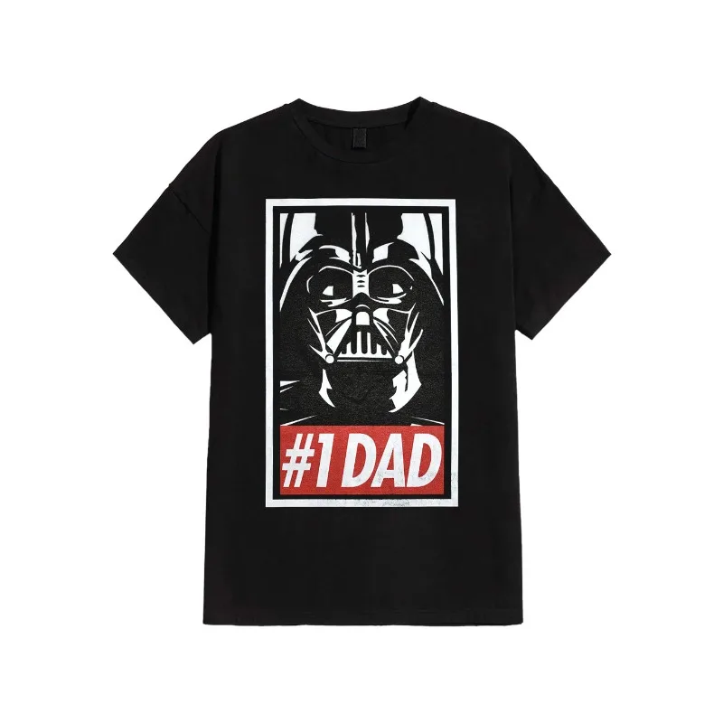 Star Wars Darth Vader # Camiseta para Pais Unissex Engraçada com Estampa do Dia dos Pais, Manga Curta, Algodão, Casual, Streetwear