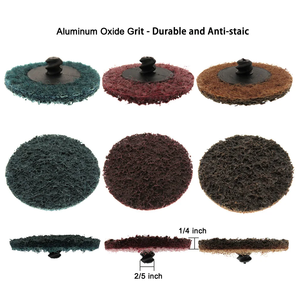 2 Inch Quick Change Sanding Discs Surface Conditioning Discs for Die Grinder Strip Grind Polish Finish Burr Rust Paint Removal