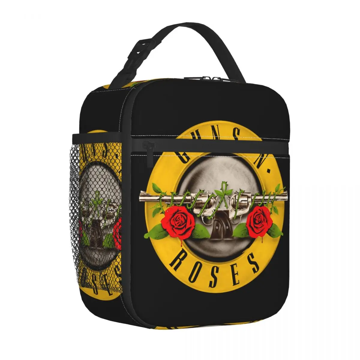 Guns-N-Roses-Logo Insulated Lunch Bag Cooler Lunch Container Large Lunch Box Tote Food Bag School Travel