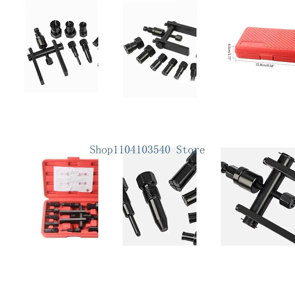 

02DC 10 Piece Bearing Puller Bearing Separator Set Blind Hole Collet- Bearing Race & Seal Puller Extractor Set Slide Hammer