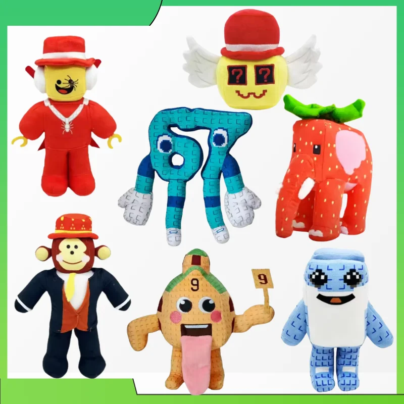 alta qualità Ruba A Brainrot Creativo Cartoon Peluche Ciondolo Zaino in cotone Fascino Giocattolo per bambini Ornamento da collezione Regali di Natale