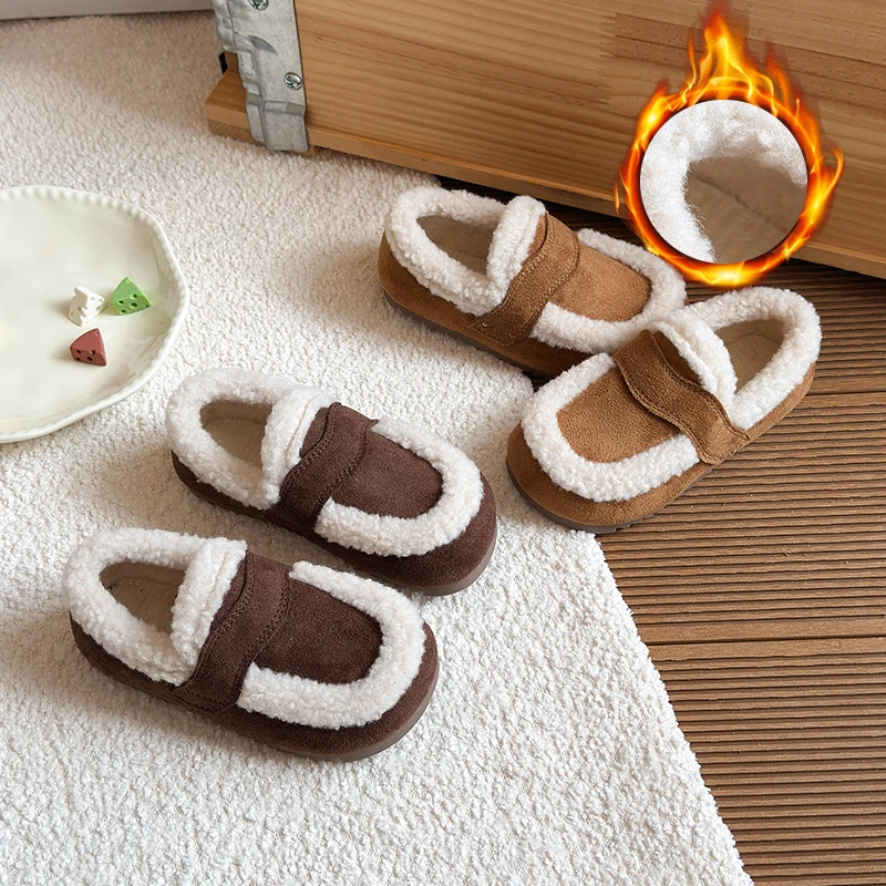 

Детские зимние сапоги для девочек, кожаная теплая плюшевая модная детская обувь, нескользящие детские ботинки для мальчиков, Bota Infantil Menina