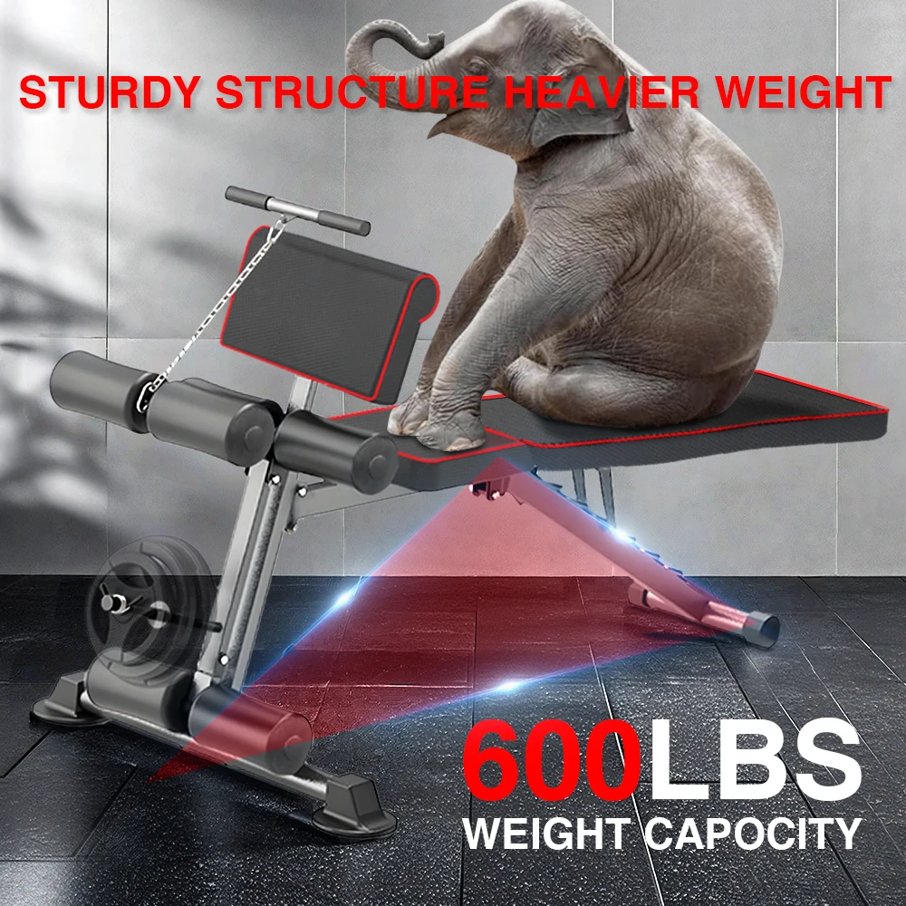 مجموعة من مقاعد الدمبل متعددة الوظائف ورف الدفع، مقعد وزن قابل للتعديل - مقعد لياقة بدنية عملي للتمرين