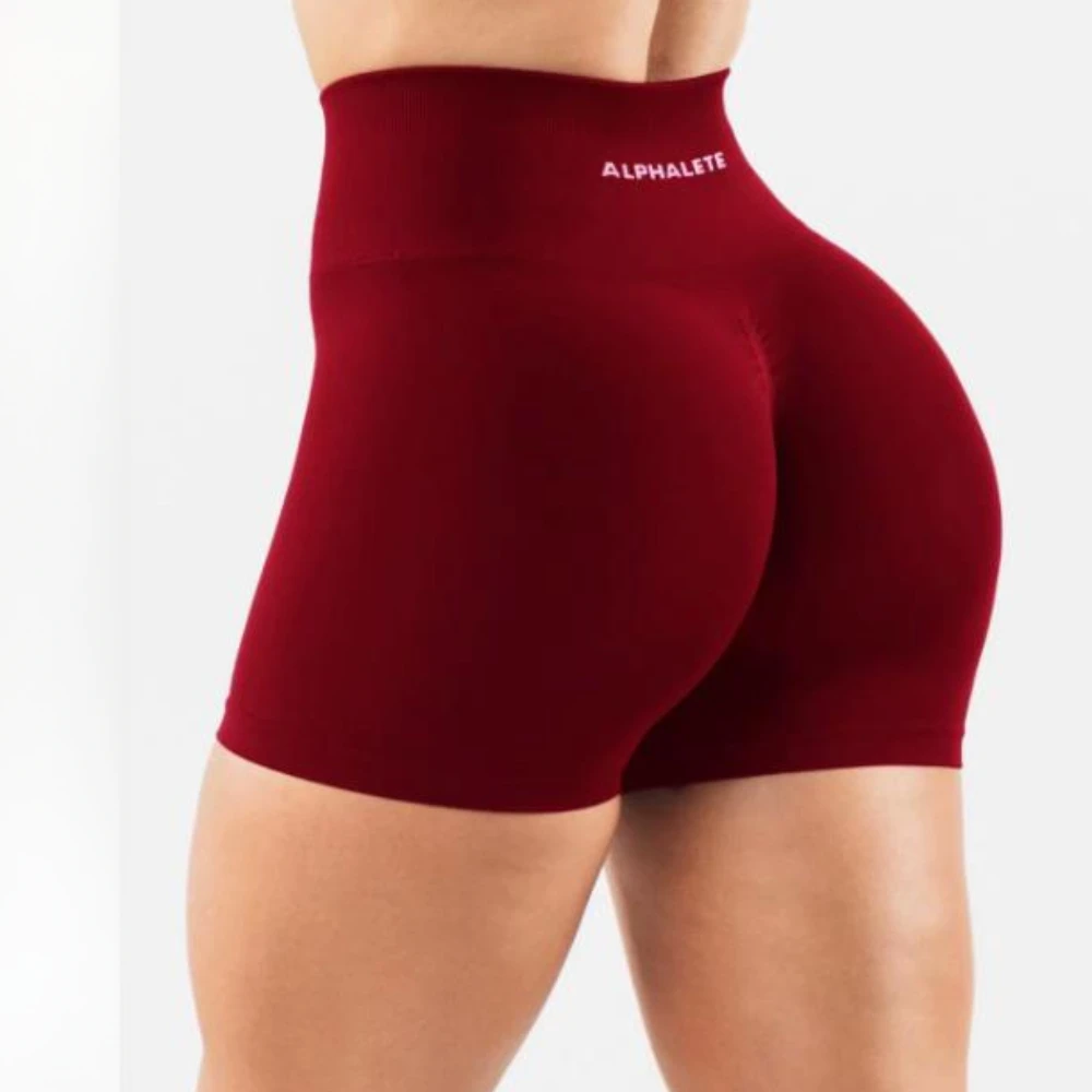 

Impact Shorts Low Ribbed Waist Band Yoga Shorts Seamless Sexy Scrunch Bum Workout Gym Shorts Booty Hight Stretch Running Clothes