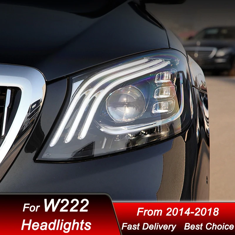 Car Headlights For Mercedes-Benz S class W222 2014-2018 Maybach style LED Auto Headlamp Assembly Projector Lens Accessories Kit