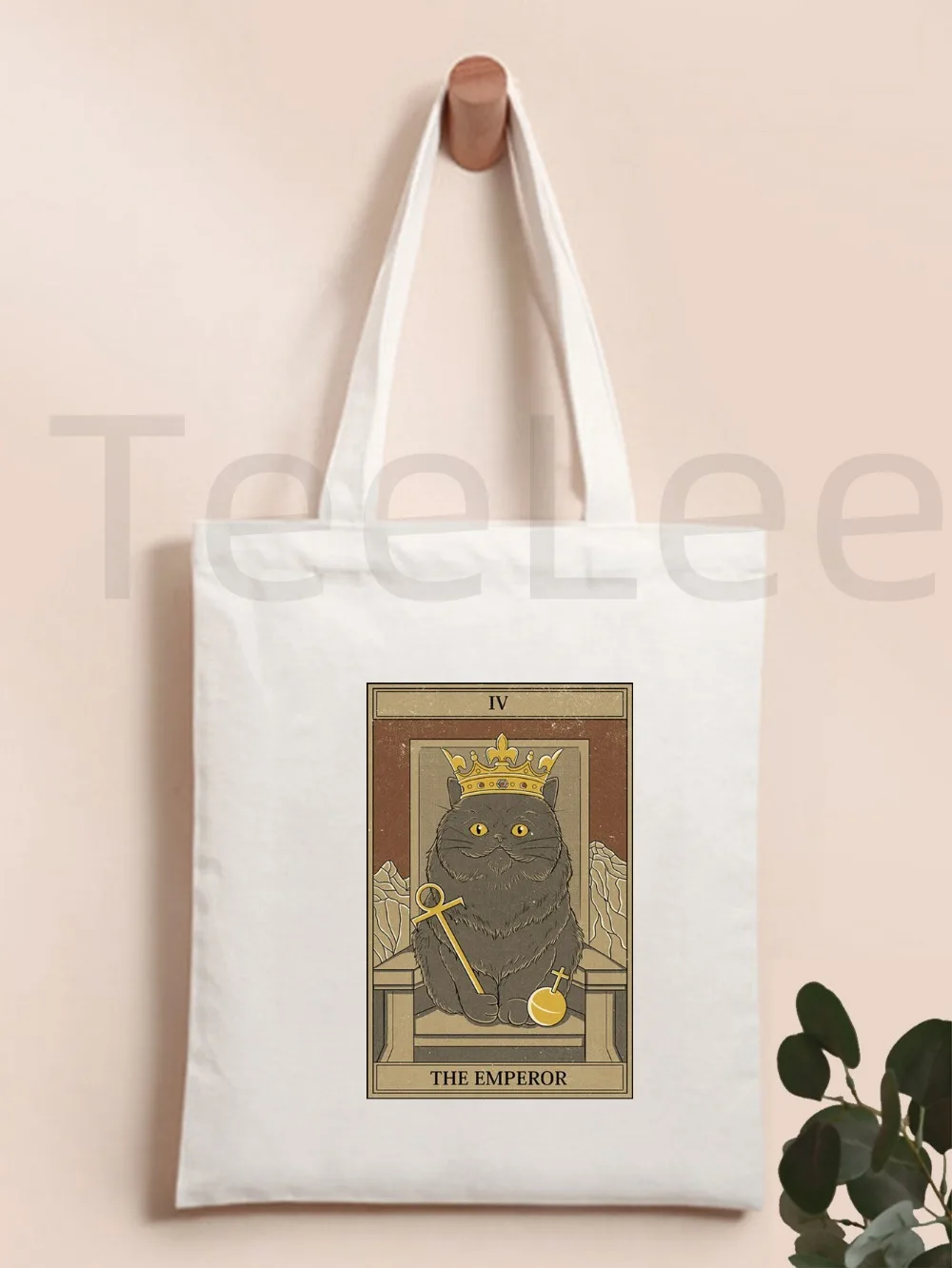 Vintage Tarot Katze gedruckt Einkaufstasche Frauen Harajuku Shopper Handtasche Mädchen Schulter Einkaufstasche Dame Leinwand Tasche Bolsa Feminina