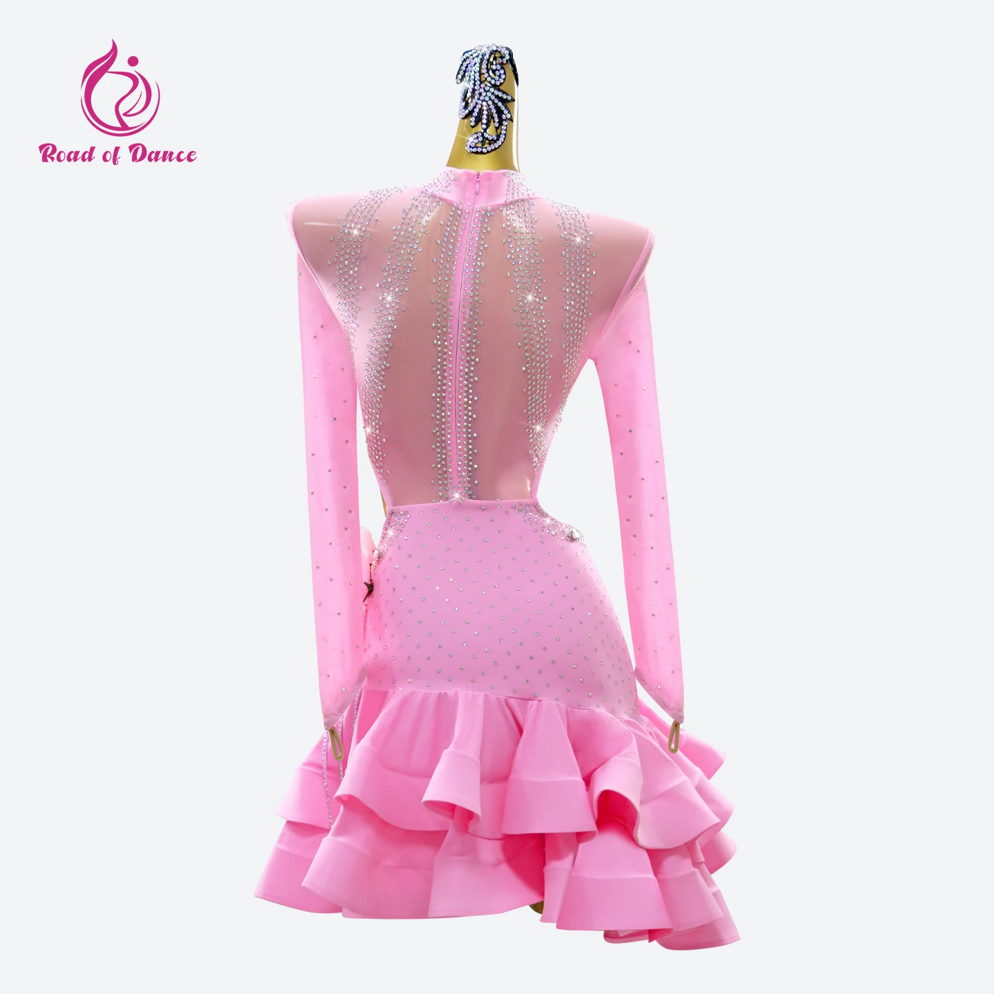 Costume de scène de danse latine pour femmes, robe de soirée, compétition pour filles, vêtements de danse de salle de bal, tenue de Sport américaine, 2025